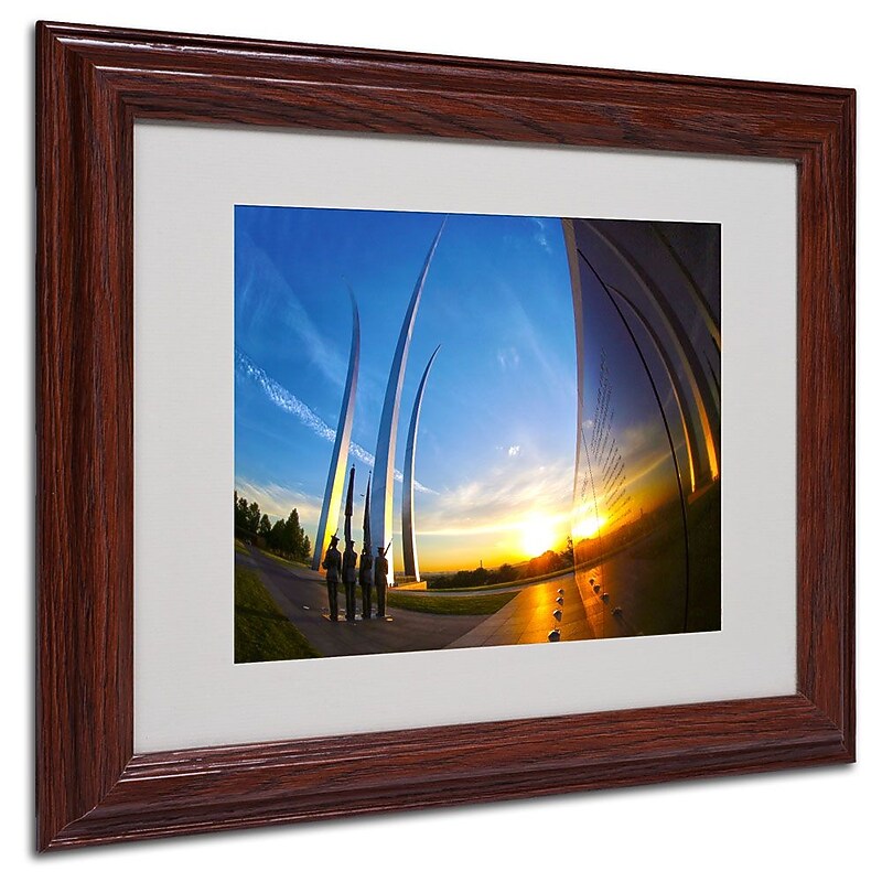 Trademark Fine Art 'Air Force Memorial 15' 11" x 14" Wood Frame Art image 1