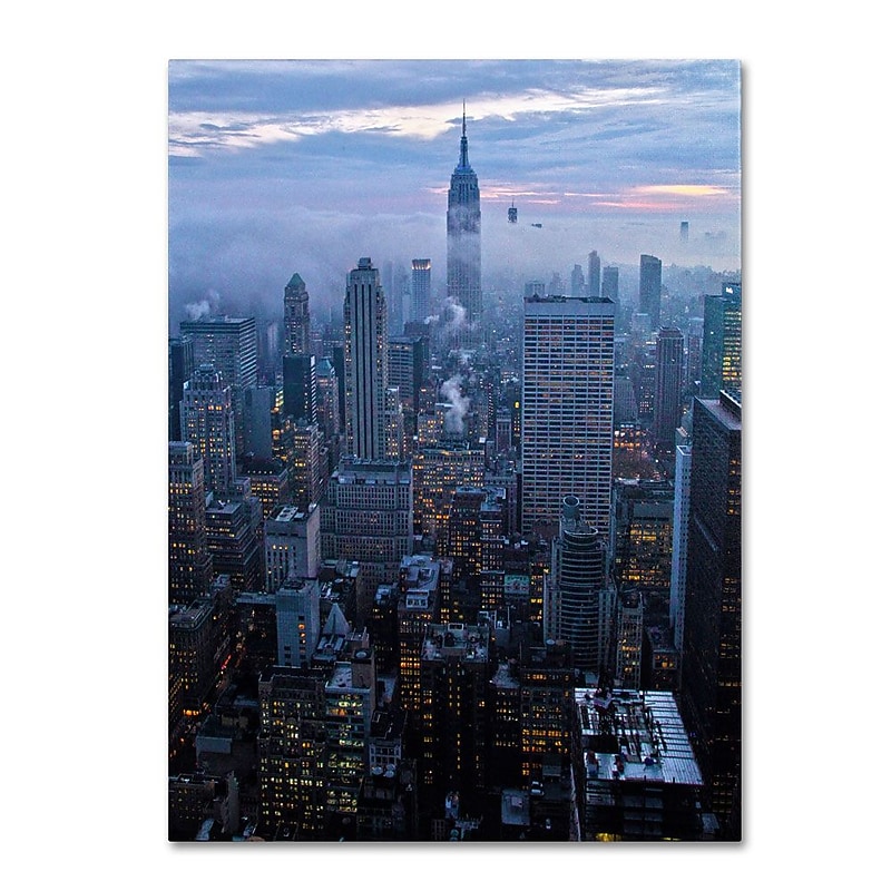 Trademark Fine Art 'City Lights' 35" x 47" Canvas Art image 1
