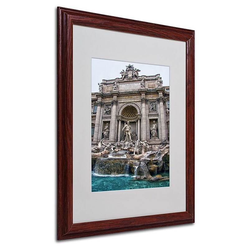 Trademark Fine Art 'Trevi Fountain' 16" x 20" Wood Frame Art image 1