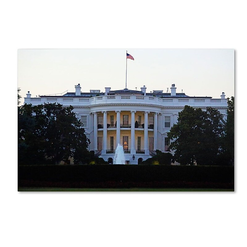 Trademark Fine Art 12" x 19" Wooden Frame White House image 1