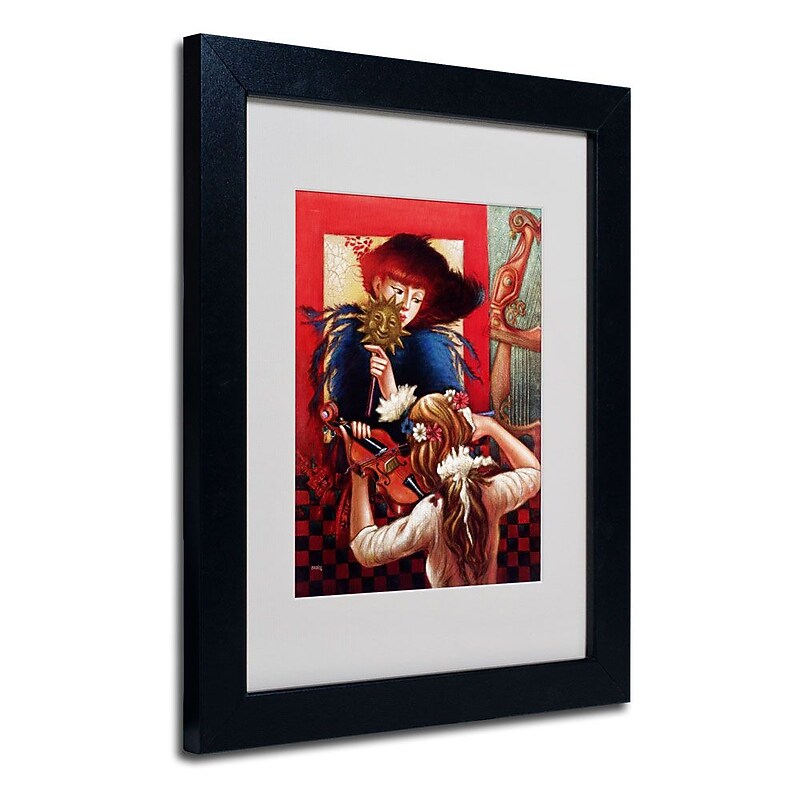 Trademark Fine Art 'Window Music' 11" x 14" Black Frame Art image 1