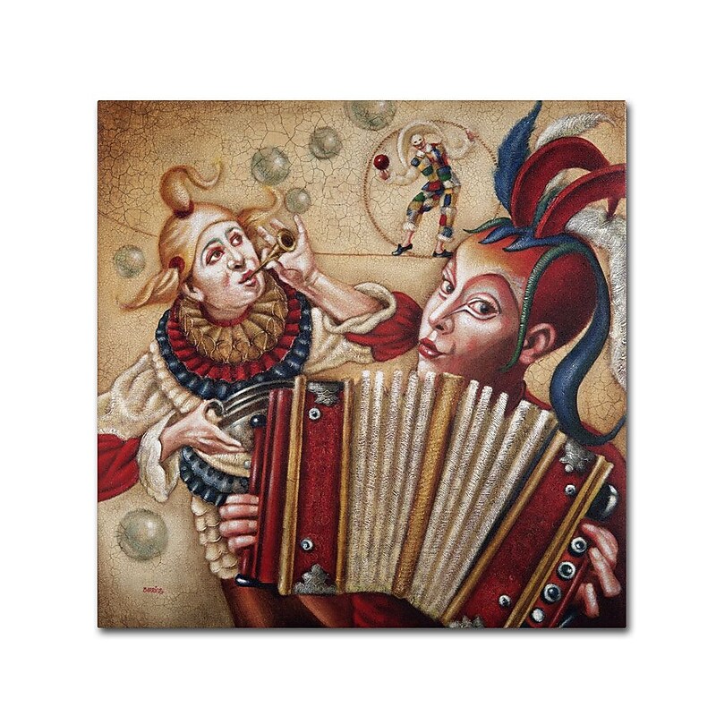 Trademark Fine Art 'Happy Bubbles' 18" x 18" Canvas Art image 1