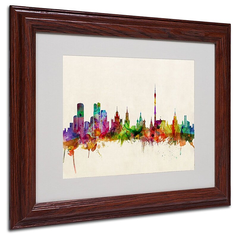 Trademark Fine Art 'Moscow, Russia' 11" x 14" Wood Frame Art image 1