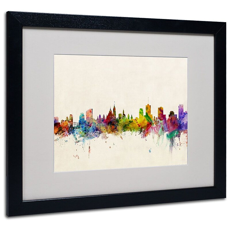 Trademark Fine Art 'Ottawa, Canada' 16" x 20" Black Frame Art image 1