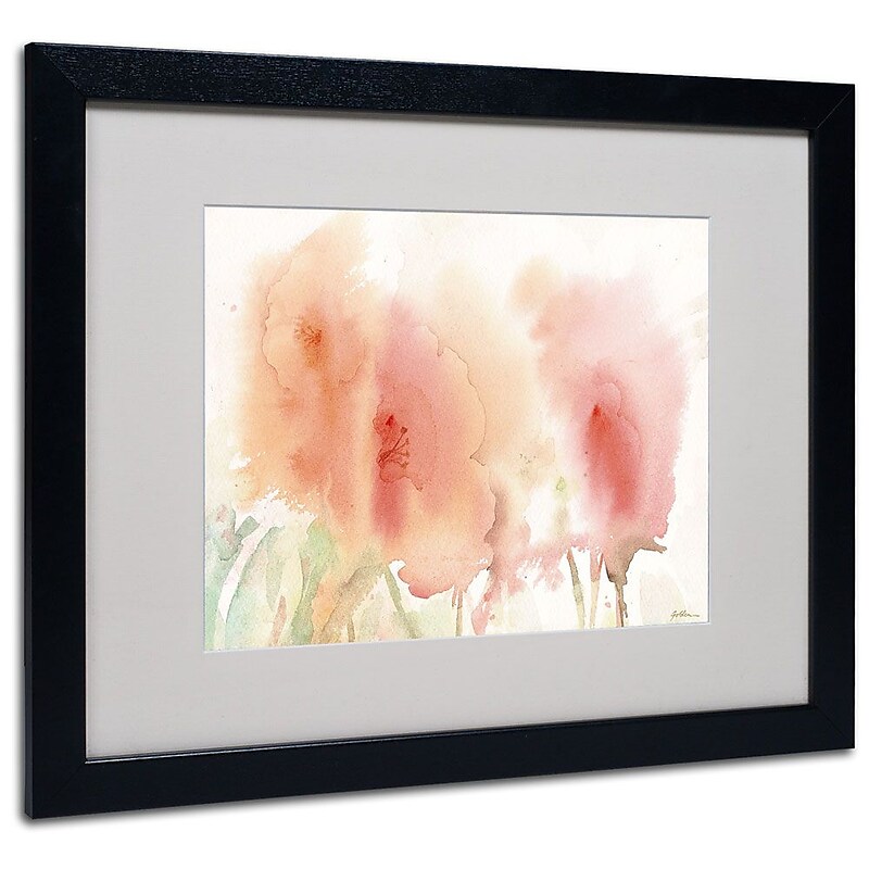 Trademark Fine Art 'Coral Composition' 16" x 20" Black Frame Art image 1