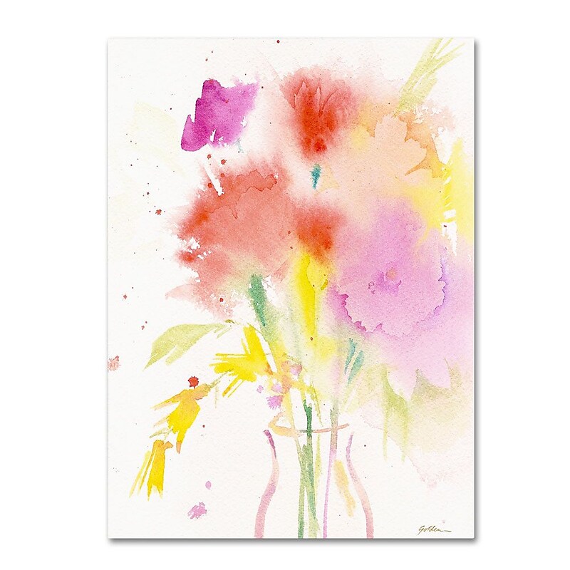 Trademark Fine Art 'Bouquet Impressions' 35" x 47" Canvas Art image 1