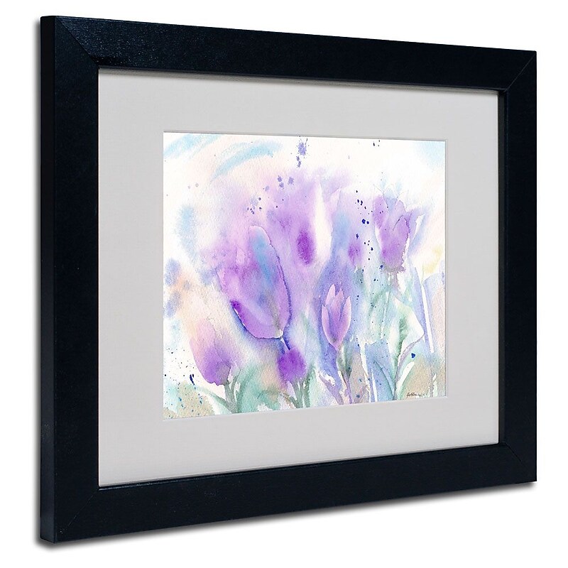 Trademark Fine Art 'Purple Blues' 11" x 14" Black Frame Art image 1