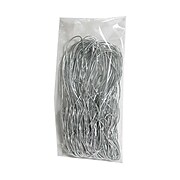 JAM Paper® Elastic String Ties, Medium, 16 Loop, Silver Metallic, Packs of 50 (6564976B50)