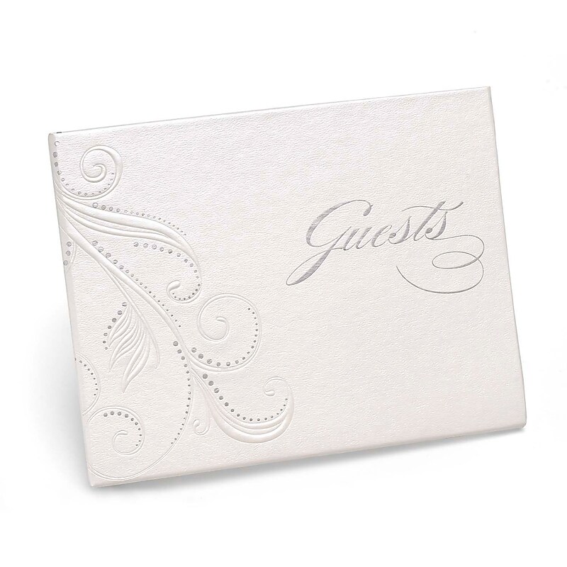 HBH™ Swirl Dots Guest Book, White image 1