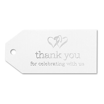 HBH™ "Thank You" Linked at the Heart Favor Cards, White