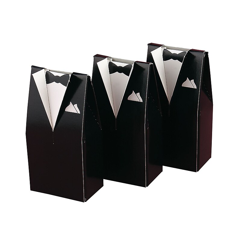 HBH™ Formal Tuxedo Favor Boxes, Black image 1