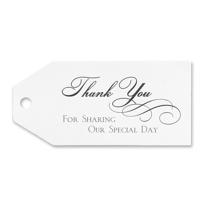 HBH™ "Thank You for Sharing Our Special Day" Favor Tags, White image 1