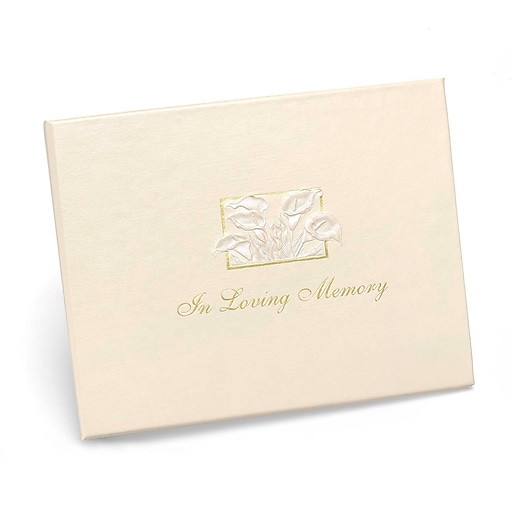 HBH™ "In Loving Memory" Guest Book, Ivory Staples