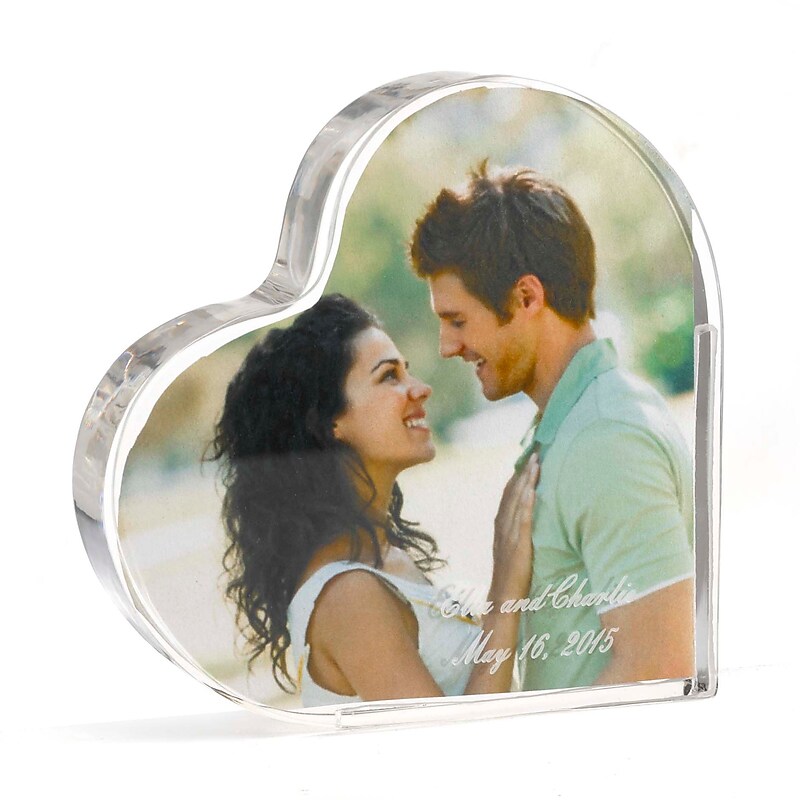 HBH™ 4"(H) Heart Photo Cake Top, Clear image 1