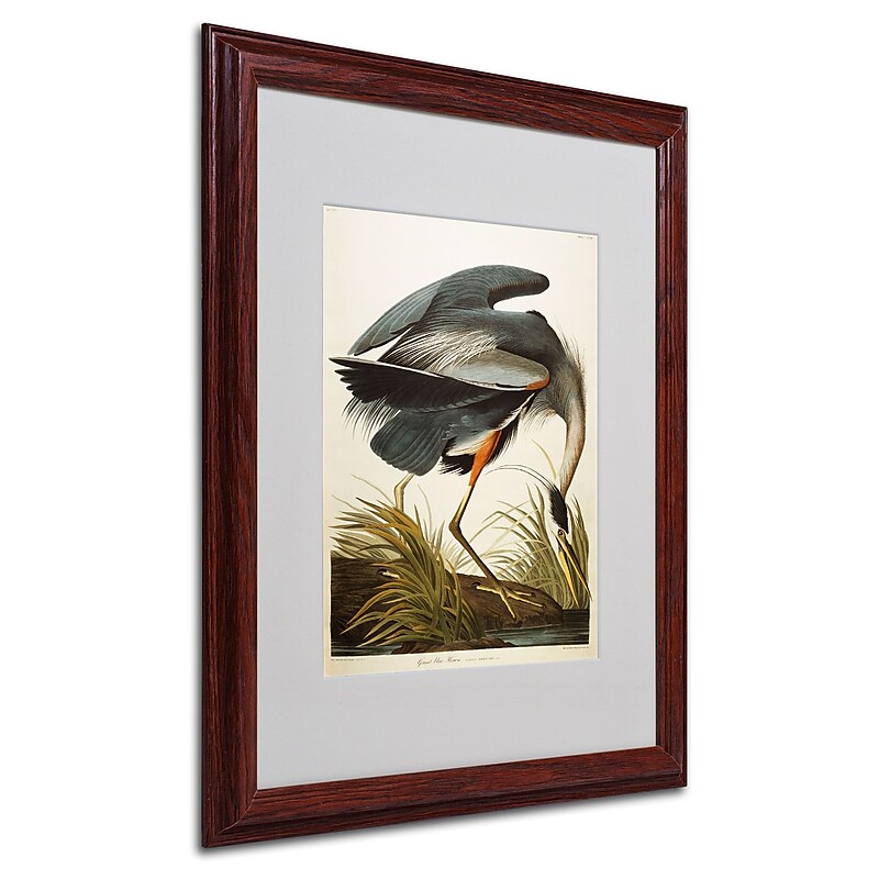 Trademark Fine Art 'Great Blue Heron' 16" x 20" Wood Frame Art image 1