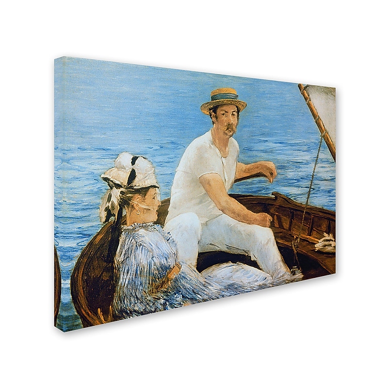 Trademark Fine Art 'Boating 1874' 14" x 19" Canvas Art image 1
