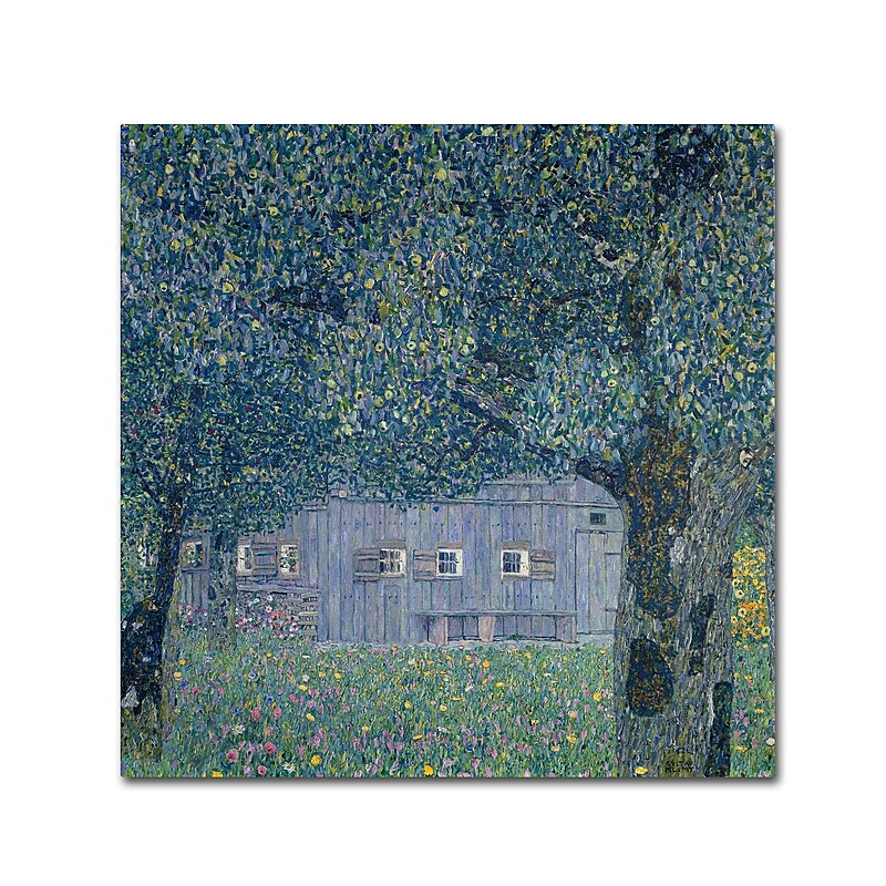 Trademark Fine Art 'Farmhouse In Upper Austria' 14" x 14" Canvas Art image 1