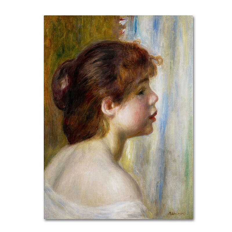 Trademark Fine Art 'Head of a Young Woman' 14" x 19" Canvas Art image 1