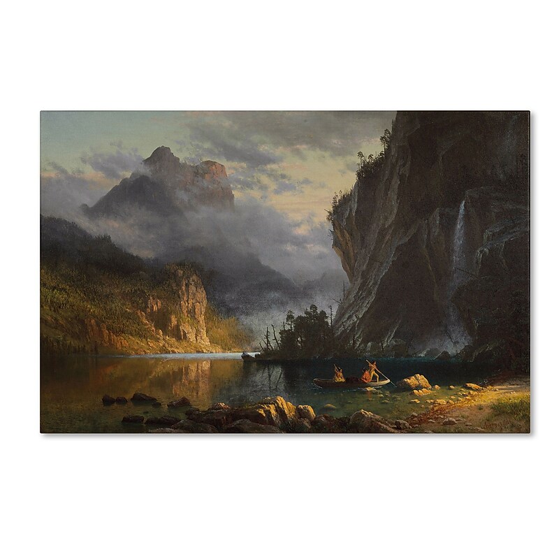 Trademark Fine Art 'Indians Spear Fishing 1862' 16" x 24" Canvas Art image 1