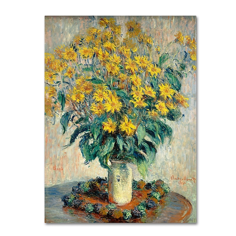 Trademark Fine Art 'Jerusalem Artichoke Flowers' 18" x 24" Canvas Art image 1