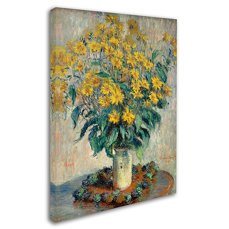Trademark Fine Art 'Jerusalem Artichoke Flowers' 14" x 19" Canvas Art image 1