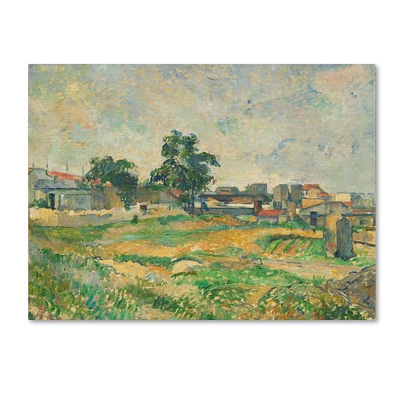 Trademark Fine Art 'LandScape Near Paris 1876' 18" x 24" Canvas Art image 1