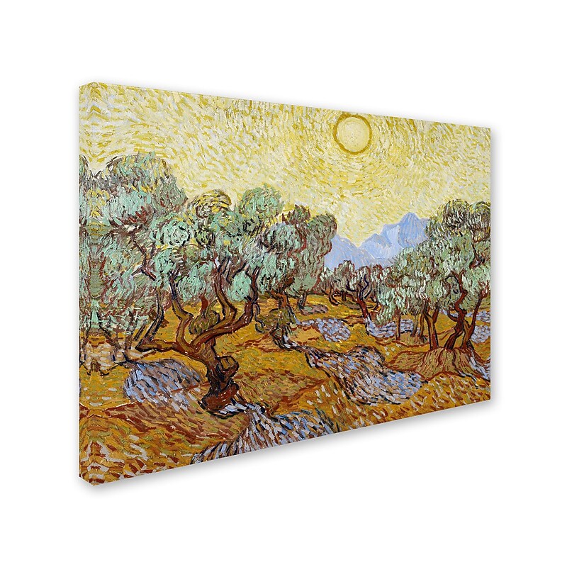 Trademark Fine Art 'Olive Trees 1889' 18" x 24" Canvas Art image 1