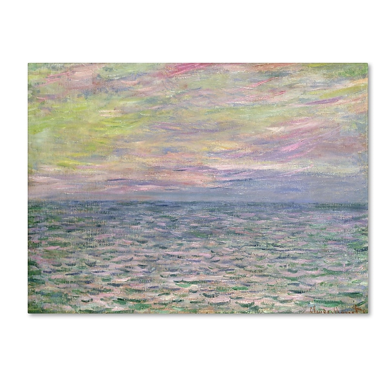 Trademark Fine Art 'Coucher de Soleil a Pourville' 35" x 47" Canvas Art image 1