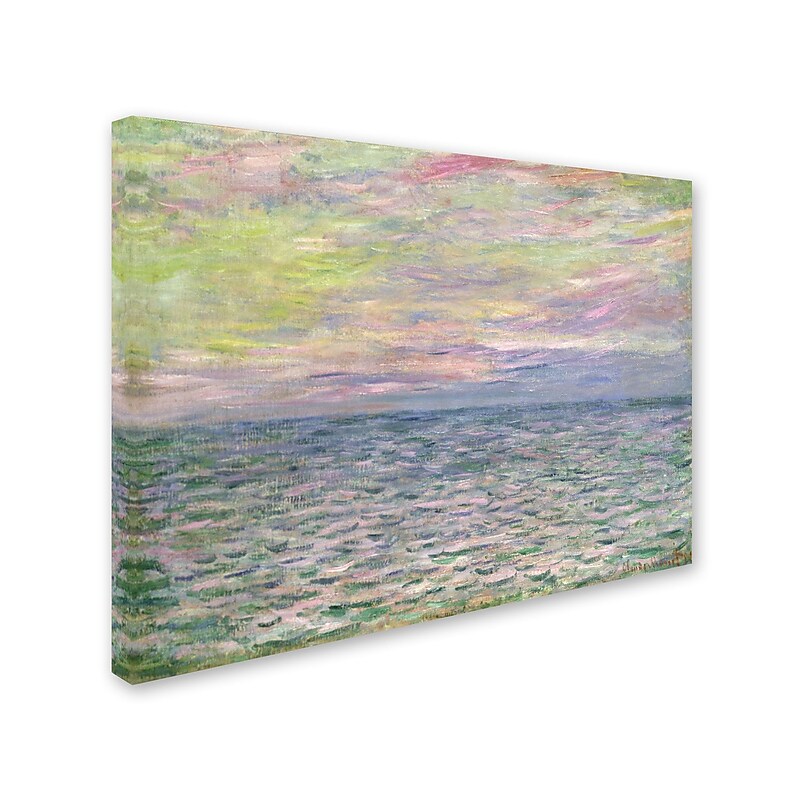 Trademark Fine Art 'Coucher de Soleil a Pourville' 18" x 24" Canvas Art image 1