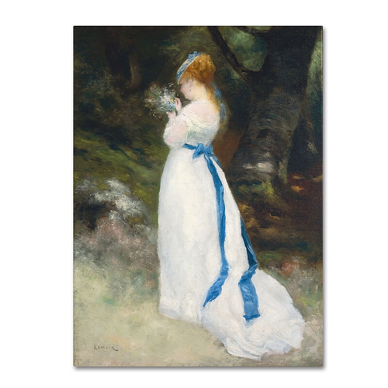 Trademark Fine Art 'Lady In White' 14" x 19" Canvas Art image 1