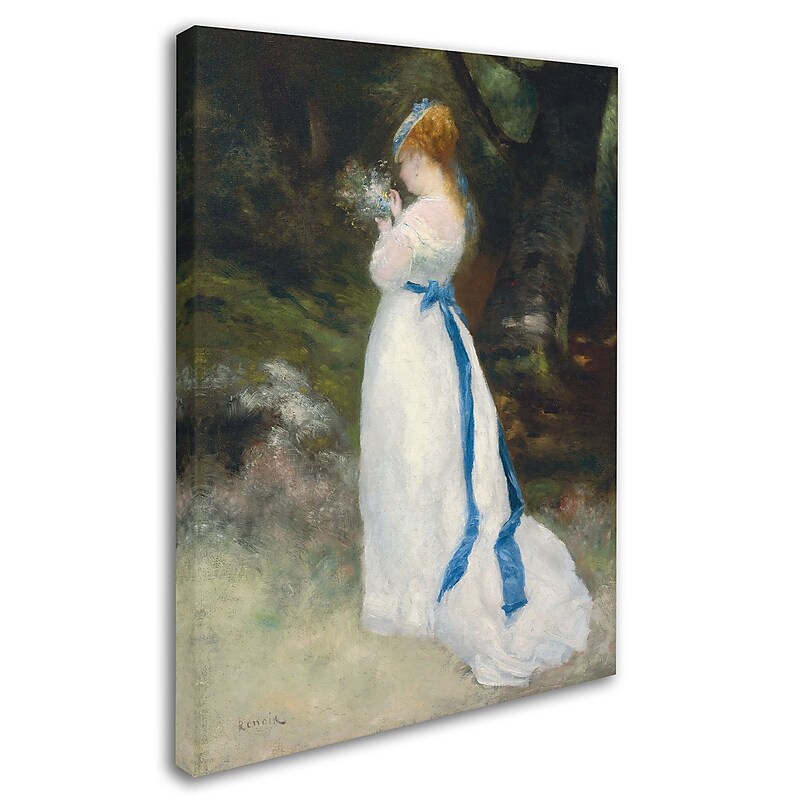 Trademark Fine Art 'Lady In White' 24" x 32" Canvas Art image 1