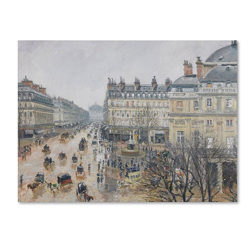 Trademark Fine Art 'Place du Theatre Francais 1898' 14" x 19" Canvas Art image 1