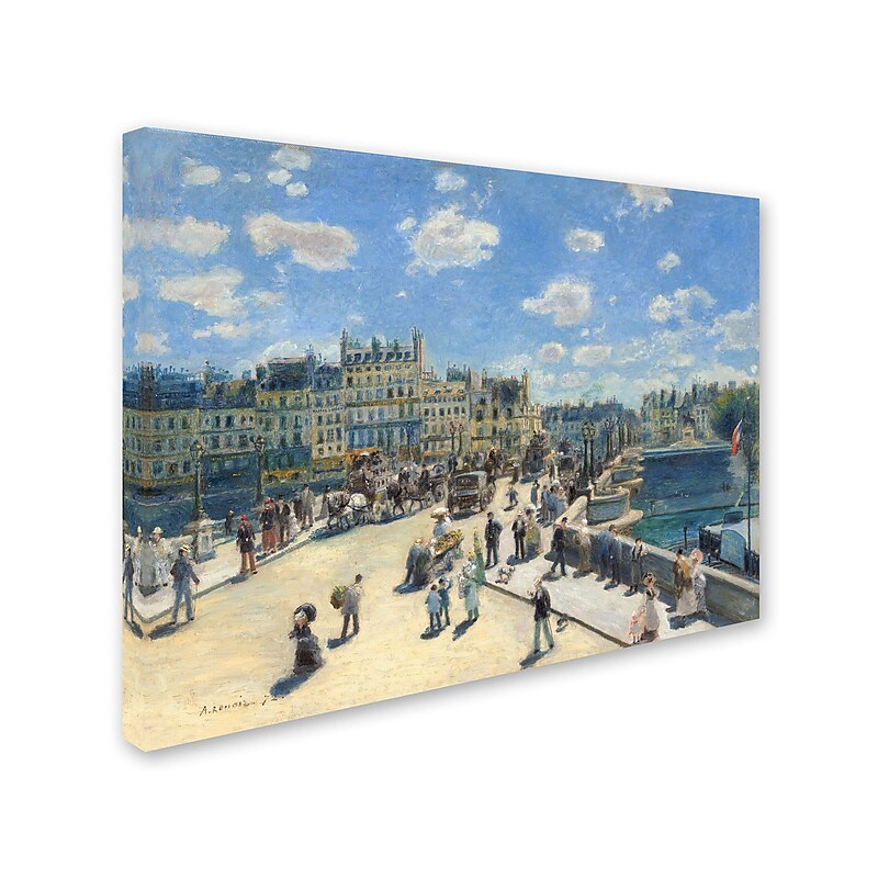 Trademark Fine Art 'Pont Neuf Paris 1872' 35" x 47" Canvas Art image 1
