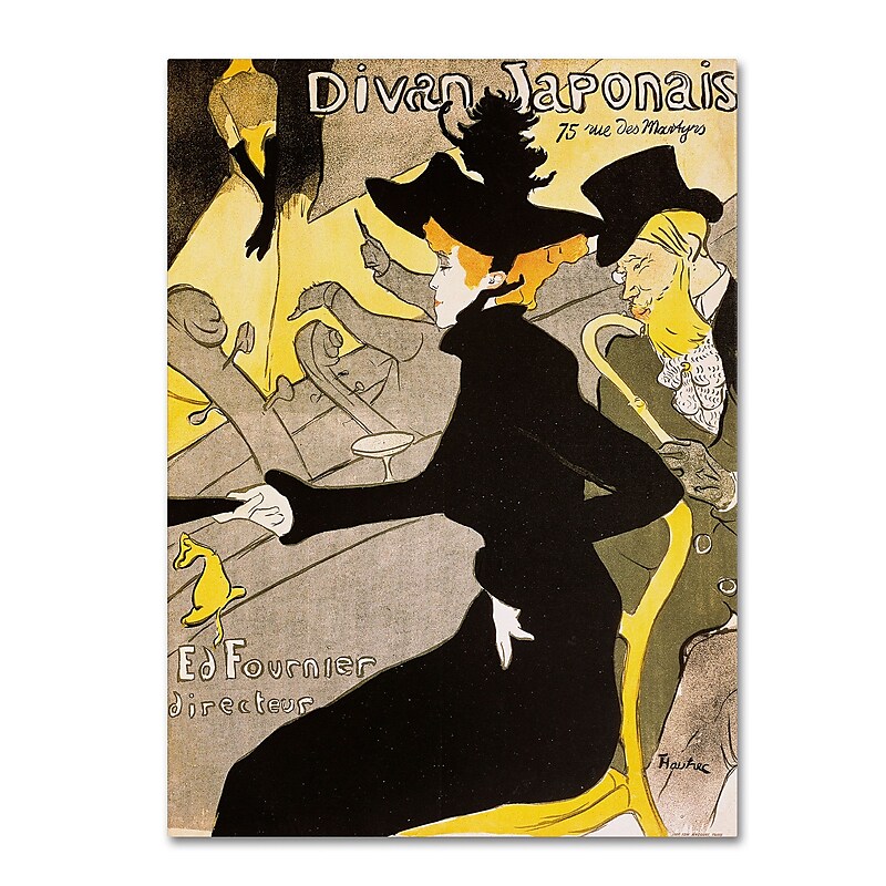 Trademark Fine Art 'Divan Japonais' 35" x 47" Canvas Art image 1