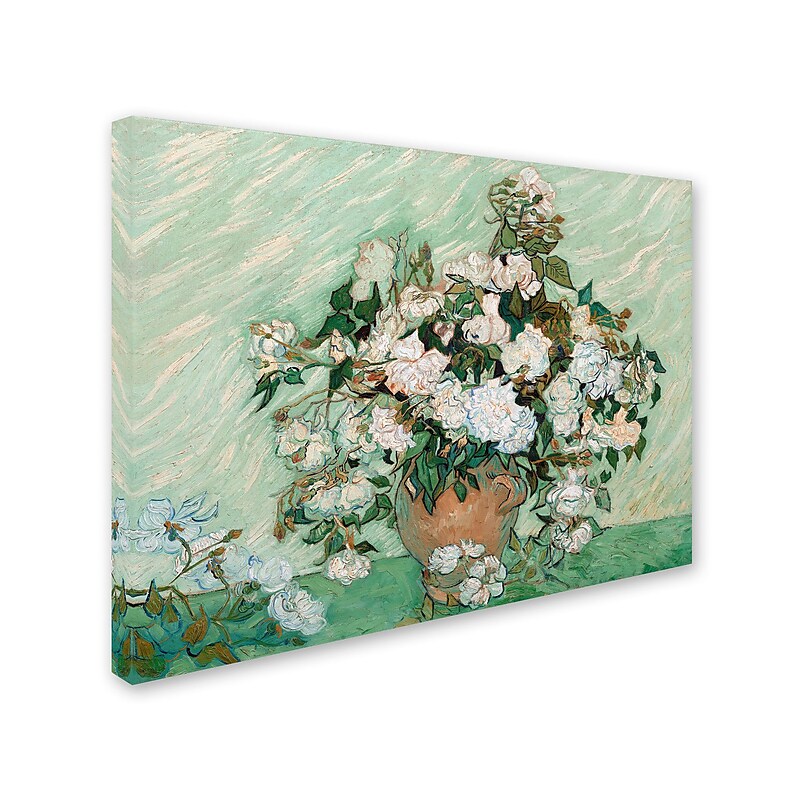 Trademark Fine Art 'Roses 1890' 14" x 19" Canvas Art image 1