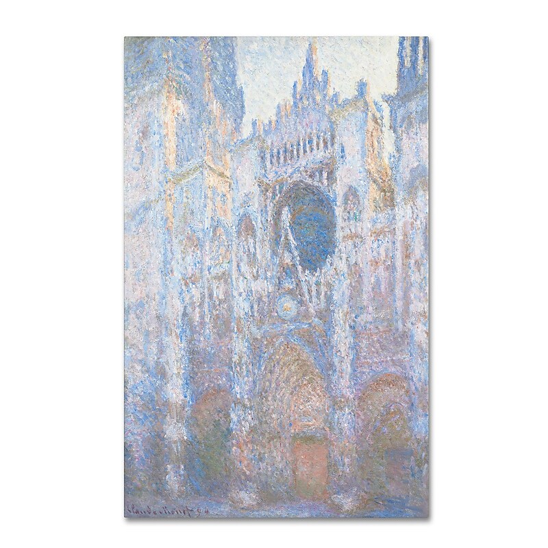 Trademark Fine Art 'Rouen Cathedral West Facade 1894' 30" x 47" Canvas Art image 1