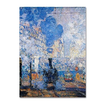Trademark Fine Art 'Saint Lazare Station' 24" x 32" Canvas Art