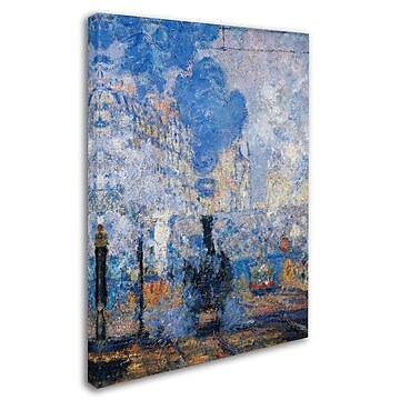 Trademark Fine Art 'Saint Lazare Station' 24" x 32" Canvas Art