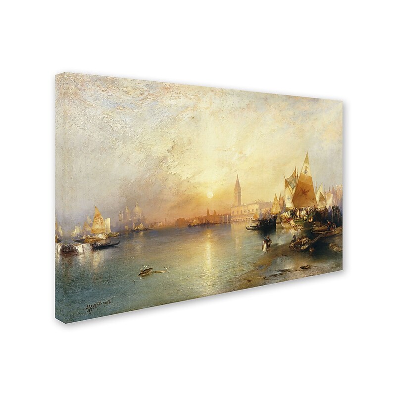 Trademark Fine Art 'Sunset Venice 1902' 16" x 24" Canvas Art image 1
