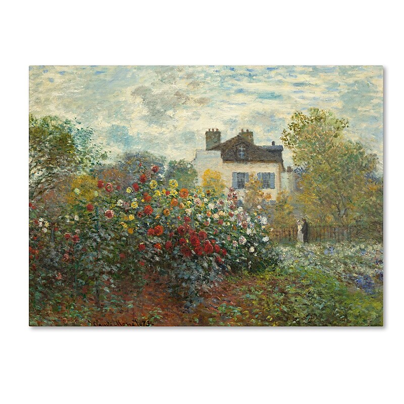 Trademark Fine Art 'The Artist's Garden in Argentueil' 14" x 19" Canvas Art image 1