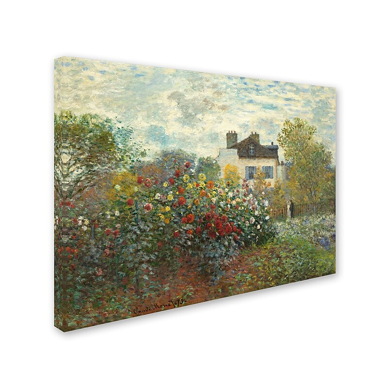 Trademark Fine Art 'The Artist's Garden in Argentueil' 24" x 32" Canvas Art image 1