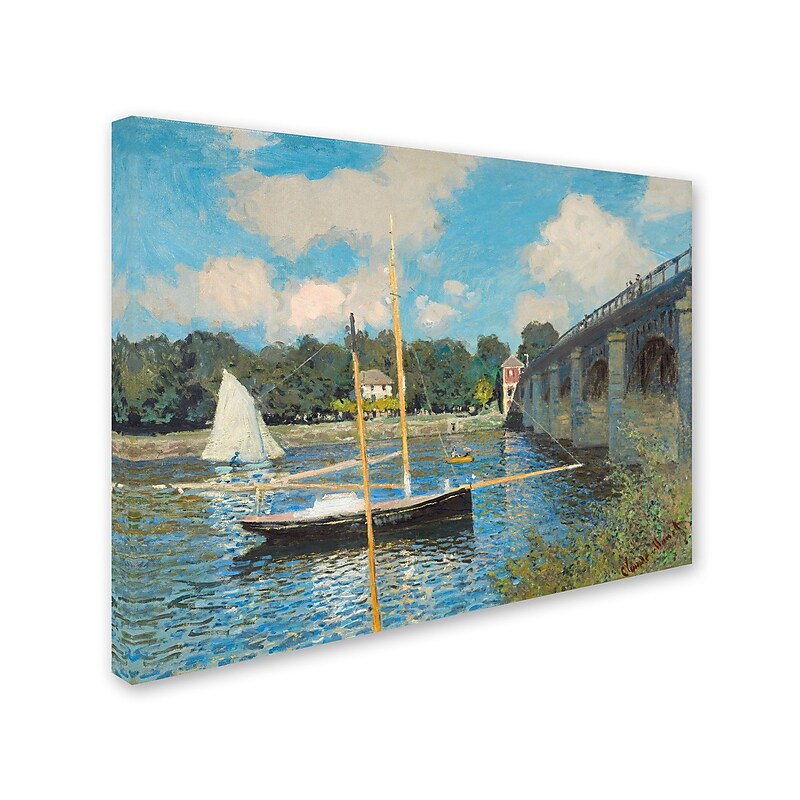 Trademark Fine Art 'The Bridge at Argenteuil 1874' 24" x 32" Canvas Art image 1
