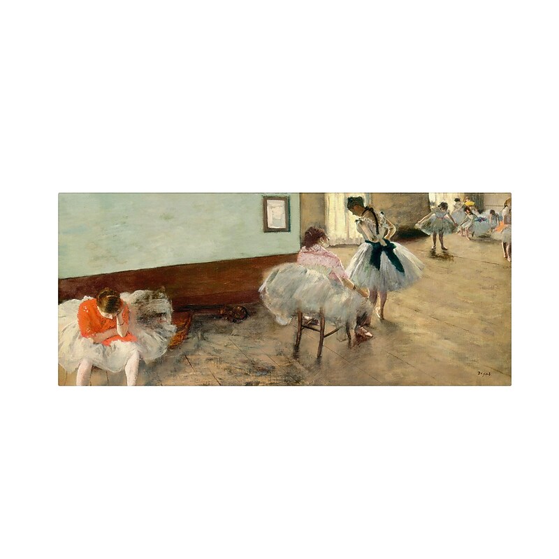 Trademark Fine Art 'The Dance Lesson 1879' 10" x 19" Canvas Art image 1
