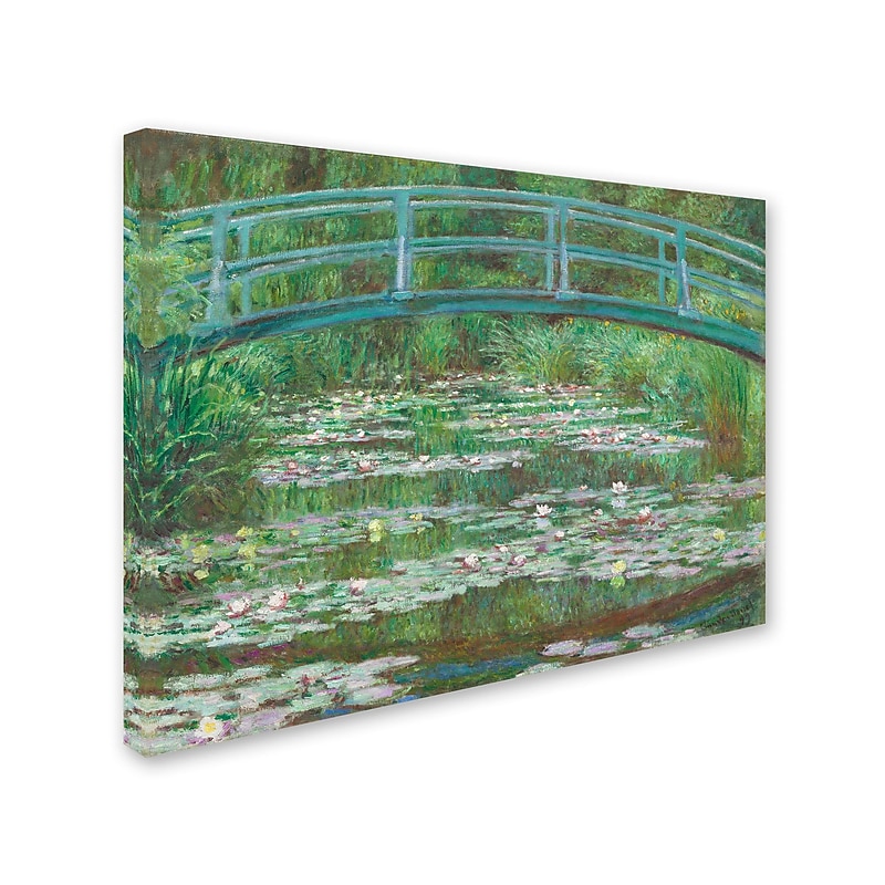 Trademark Fine Art 'The Japanese Footbridge 1899' 24" x 32" Canvas Art image 1