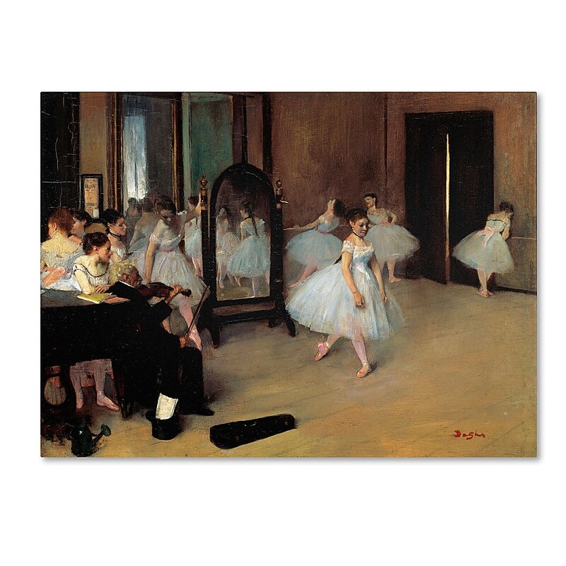 Trademark Fine Art 'The School of Dance 1871' 14" x 19" Canvas Art image 1