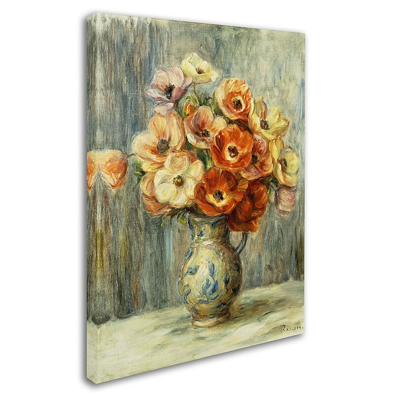 Trademark Fine Art 'Vase d'Anemones' 24" x 32" Canvas Art image 1