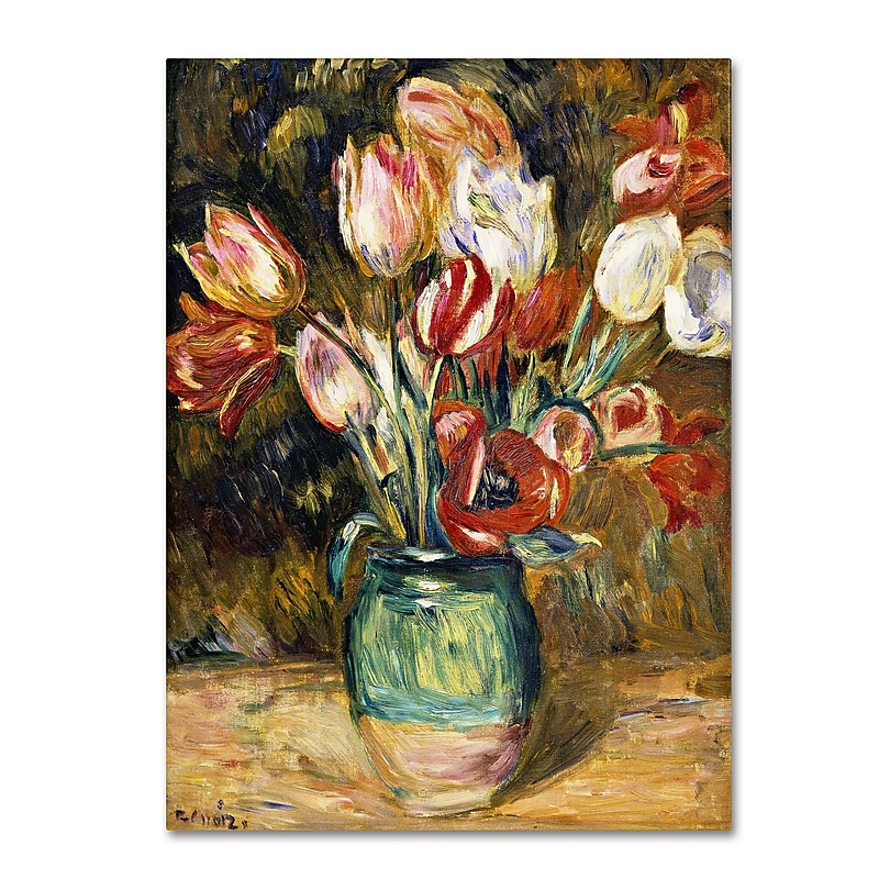 Trademark Fine Art 'Vase de Fleurs 1888-89' 14" x 19" Canvas Art image 1