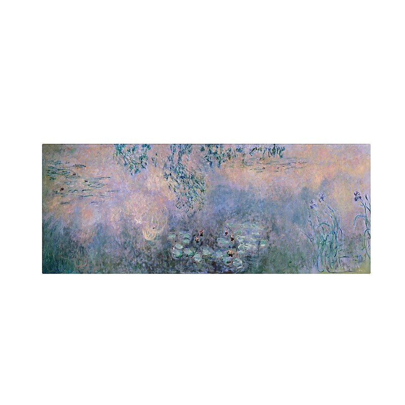 Trademark Fine Art 'Water Lilies 1914-22' 10" x 32" Canvas Art image 1