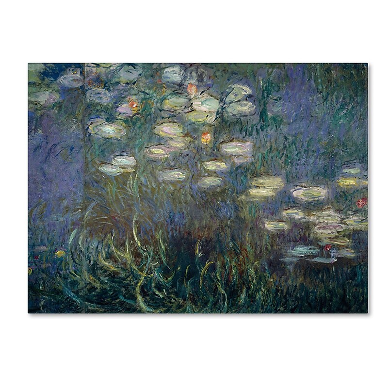 Trademark Fine Art 'Water Lilies 1840-1926' 35" x 47" Canvas Art image 1