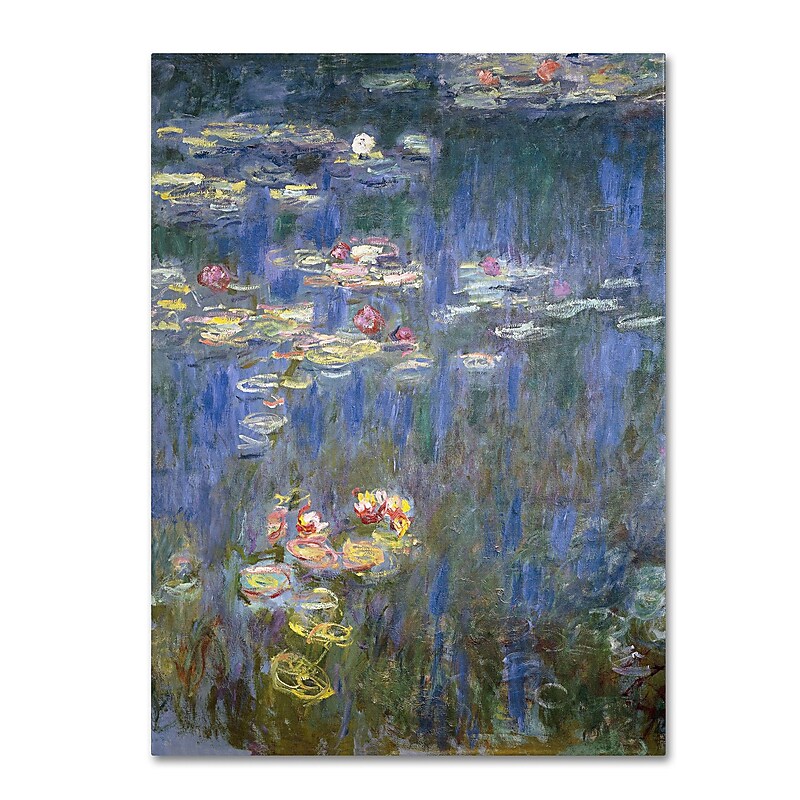 Trademark Fine Art 'Water Lilies IV 1840-1926' 35" x 47" Canvas Art image 1